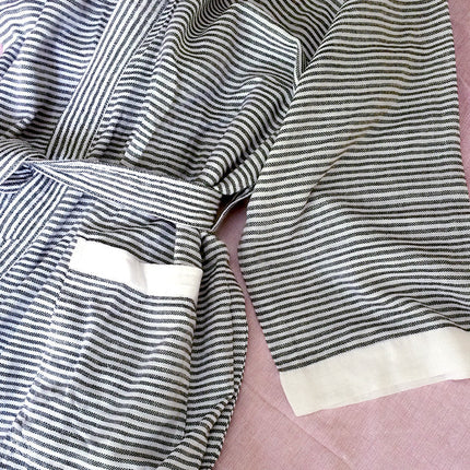 Black Pinstripe Robe-2