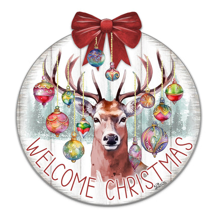 Welcome Christmas Front Door Welcome Sign, Wooden Front Porch Decor by G. Debrekht Christmas Decor - 933118H-4