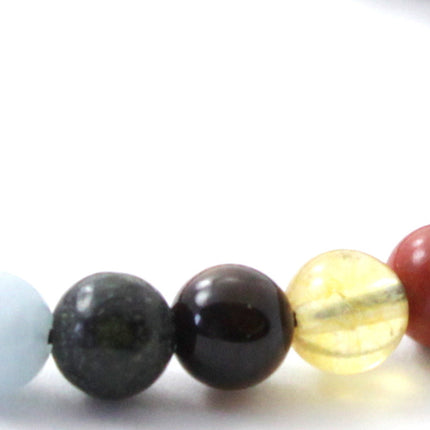 Baltic Amber and Chakra Stones Stretch Bracelets-2
