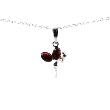 Minimalist Fairy Pendant With Baltic Amber-0
