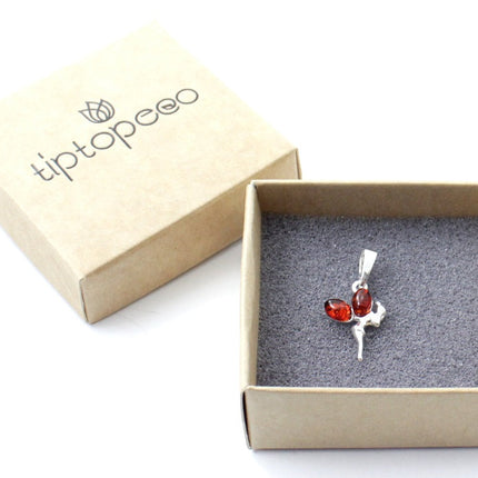Minimalist Fairy Pendant With Baltic Amber-1