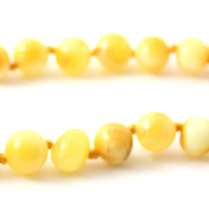 Natural Amber Polished Milky Adult Necklace-2