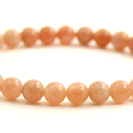 Stretch Bracelet With Sunstone Pink Gemstones-3