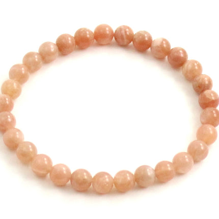 Stretch Bracelet With Sunstone Pink Gemstones-0