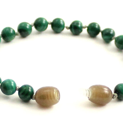 Malachite Gemstone Knotted Green Anklet Bracelet-3