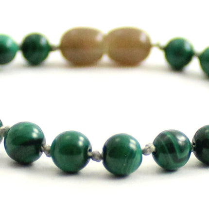 Malachite Gemstone Knotted Green Anklet Bracelet-4