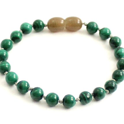 Malachite Gemstone Knotted Green Anklet Bracelet-0
