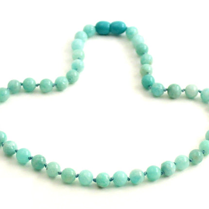 Amazonite Gemstone Green Knotted Necklace-2