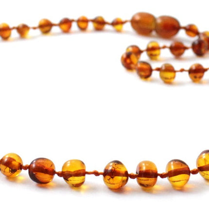 NBBP-3 Baltic Amber Cognac Kids Necklace-2