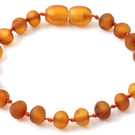 Amber Cognac Knotted Raw Bracelet Anklet-0