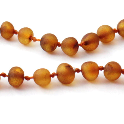 Amber Cognac Knotted Raw Bracelet Anklet-1