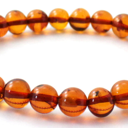 Amber Polished Cognac Stretch Bracelet for Adults-3