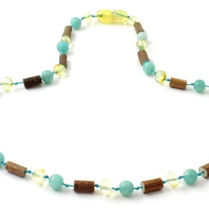NBBP-H1 Lemon Amber, Amazonite and Hazelwood Necklace-2