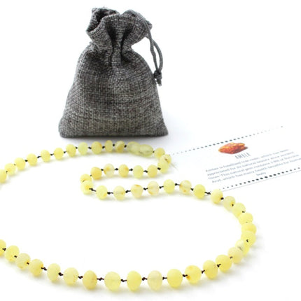 NBAR-1 Amber Unpolished Natural Lemon Necklace for Adults-1