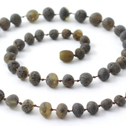 NBAR-5 Amber Healing Raw Green Necklace for Adults-0