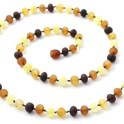 NBAR-7 Amber Beads Raw Multicolor Necklace for Adults-0