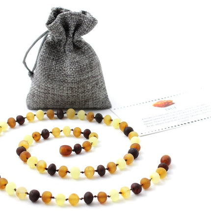 NBAR-7 Amber Beads Raw Multicolor Necklace for Adults-1