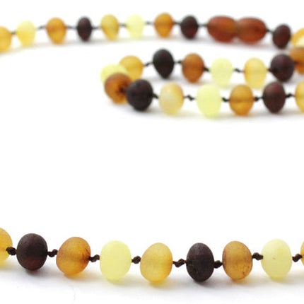NBAR-7 Amber Beads Raw Multicolor Necklace for Adults-2