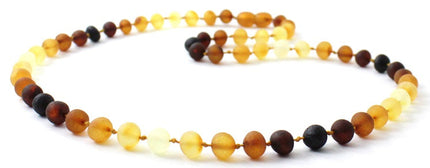 NBAR-9 Baltic Amber Raw Rainbow Genuine Necklace-2