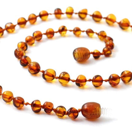 NBBP-3 Baltic Amber Cognac Kids Necklace-0