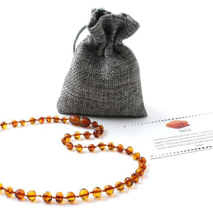 NBBP-3 Baltic Amber Cognac Kids Necklace-1