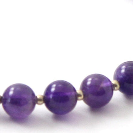 Amethyst Violet Bracelet With Silver Beads-2