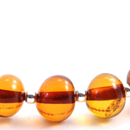 Amber Cognac Baltic Bracelet With Silver-1