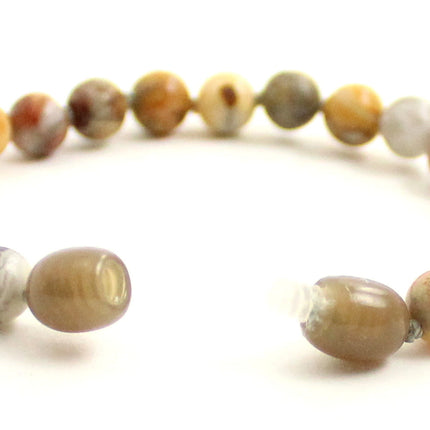 Crazy Agate Gemstone Knotted Multicolor Anklet Bracelet-3