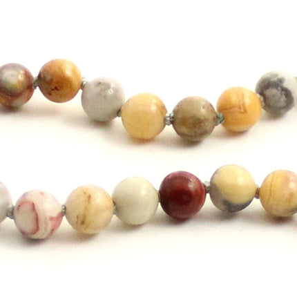 Crazy Agate Gemstone Knotted Multicolor Anklet Bracelet-2