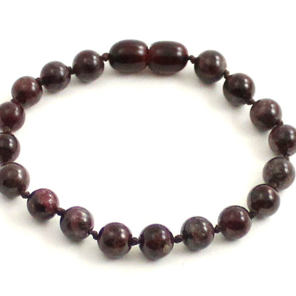 Garnet Gemstone Knotted Red Anklet Bracelet-0