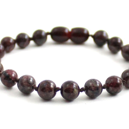 Garnet Gemstone Knotted Red Anklet Bracelet-4