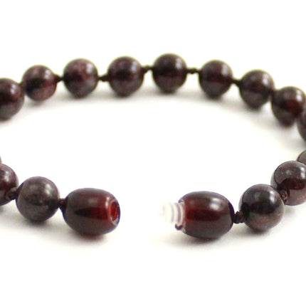 Garnet Gemstone Knotted Red Anklet Bracelet-3