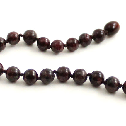 Garnet Gemstone Knotted Red Anklet Bracelet-2