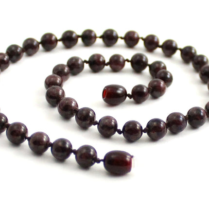 Garnet Gemstone Knotted Burgundy Necklace-0