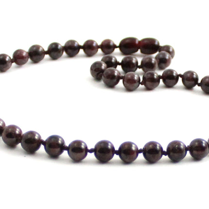 Garnet Gemstone Knotted Burgundy Necklace-2