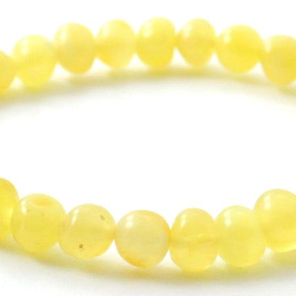 Amber Yellow Milky Stretch Adult Bracelet-3