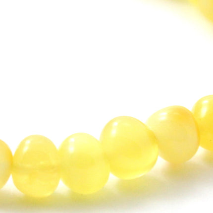 Amber Yellow Milky Stretch Adult Bracelet-2