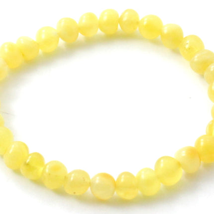 Amber Yellow Milky Stretch Adult Bracelet-0