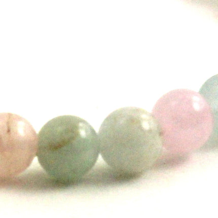 Stretch Bracelet With Morganite Multicolor Gemstones-2