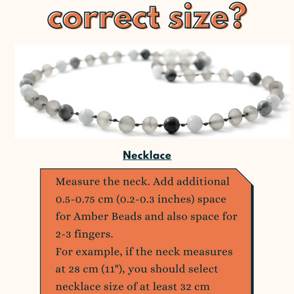Amber Baltic Raw Milky Kids Necklace-4