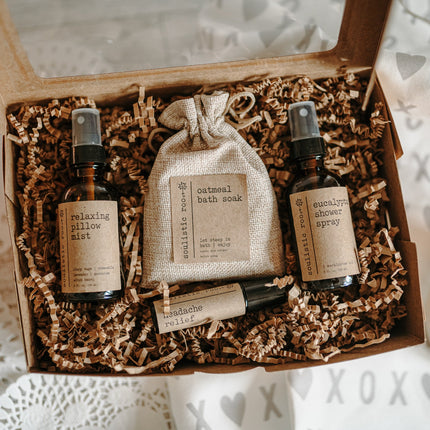 Gift Set- Shower Spray, Pillow Mist, Oatmeal Soak, Headache Relief-2