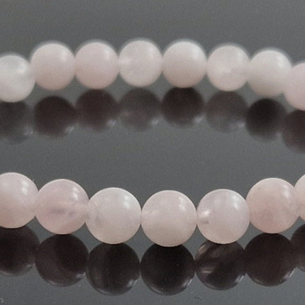 Stretch Bracelet With Rose Quartz Pink Gemstones-3