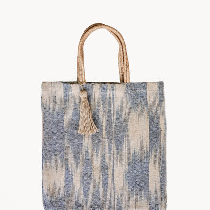Nadi Jute Tote Bag - Blue-0