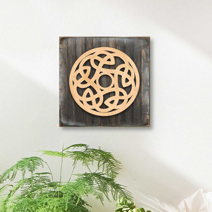 Celtic Spiral Wood Box Sign Wooden Wall Art by Celtic Art - Celtic Decor - 953164B-3