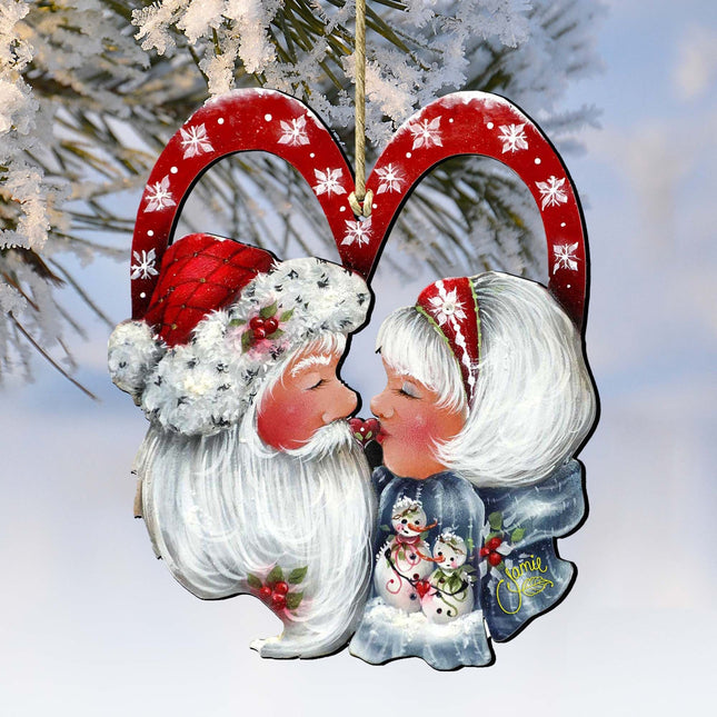 Merry Kissmas! Wooden Ornaments by Jamie Mills-Price - Christmas Decor - 8457514-0
