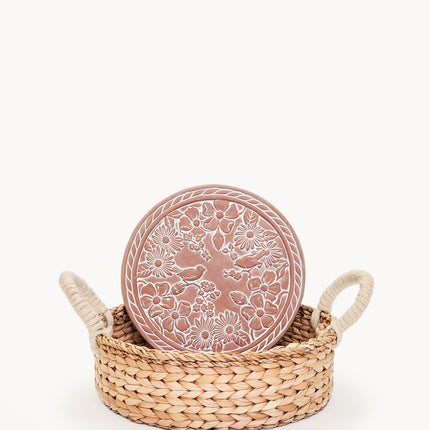 Bread Warmer & Basket - Garden Round-0