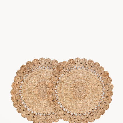 Jute Flower Placemat (Set of 2)-0