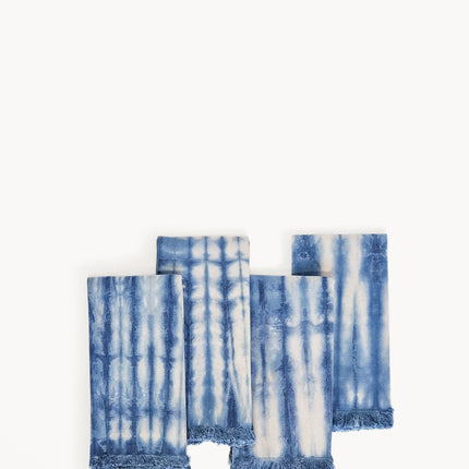 Tie Dye Cotton Napkin - Indigo Blue (Set of 4)-0