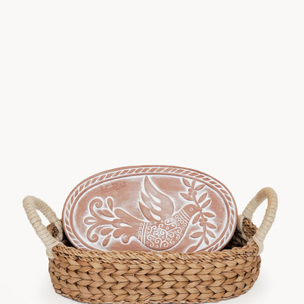 Bread Warmer & Basket - Bird Oval-0