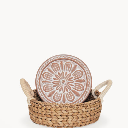 Bread Warmer & Basket - Vintage Flower-0